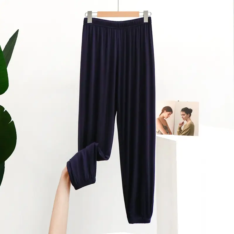 Women's Blue Modal Wide Leg Pants Anti-Mosquito - Image 7