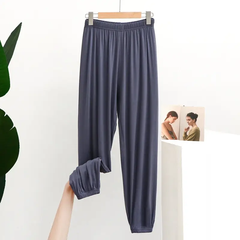 Women's Blue Modal Wide Leg Pants Anti-Mosquito - Image 8