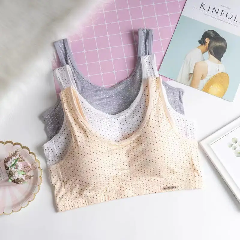 Summer Women's Underwear Fat Girl Student Bra Plus Fat Extra Large Tube Top Non-rimmed Sports Girl's Small Vest