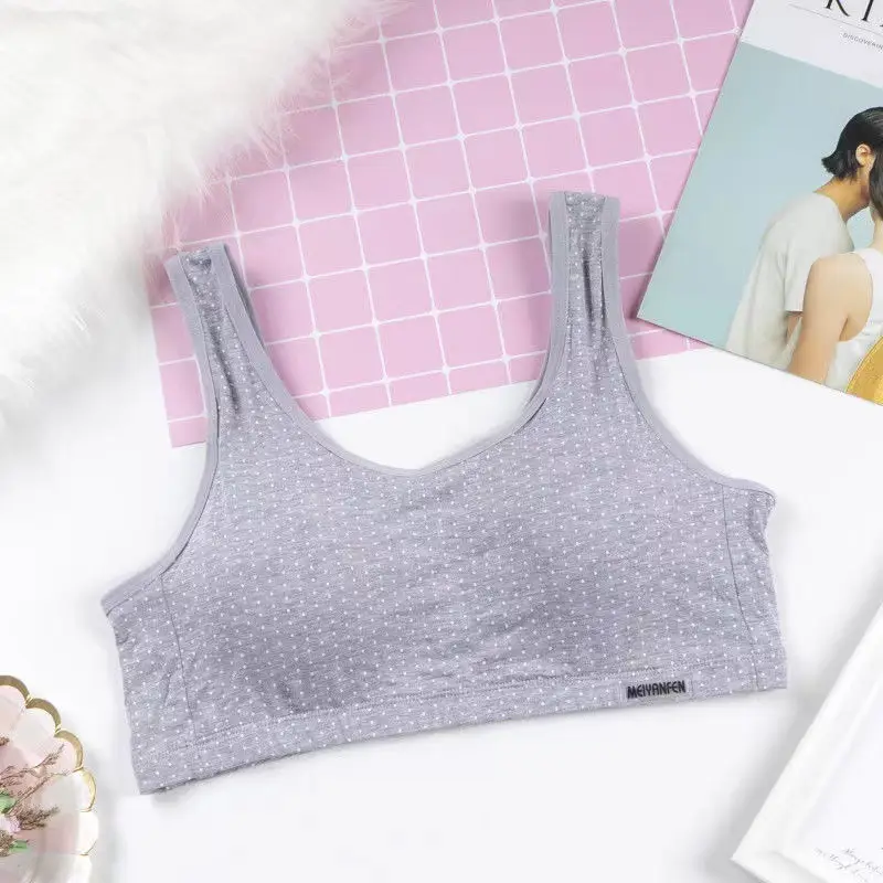 Summer Women's Underwear Fat Girl Student Bra Plus Fat Extra Large Tube Top Non-rimmed Sports Girl's Small Vest