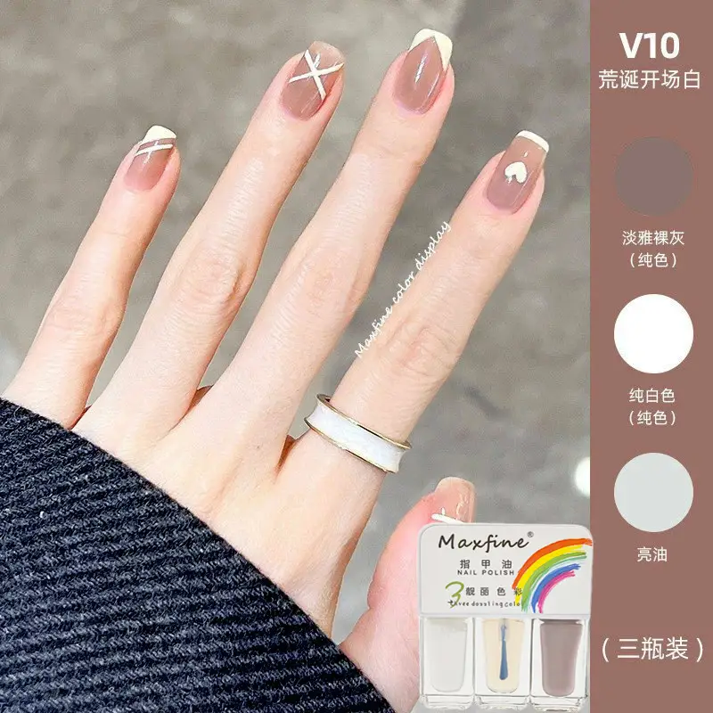 Rainbow Nail Polish Set 3 Bottles Whitening Quick Dry - Image 4