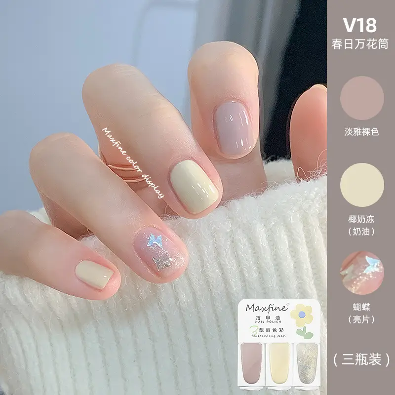 Rainbow Nail Polish Set 3 Bottles Whitening Quick Dry - Image 8