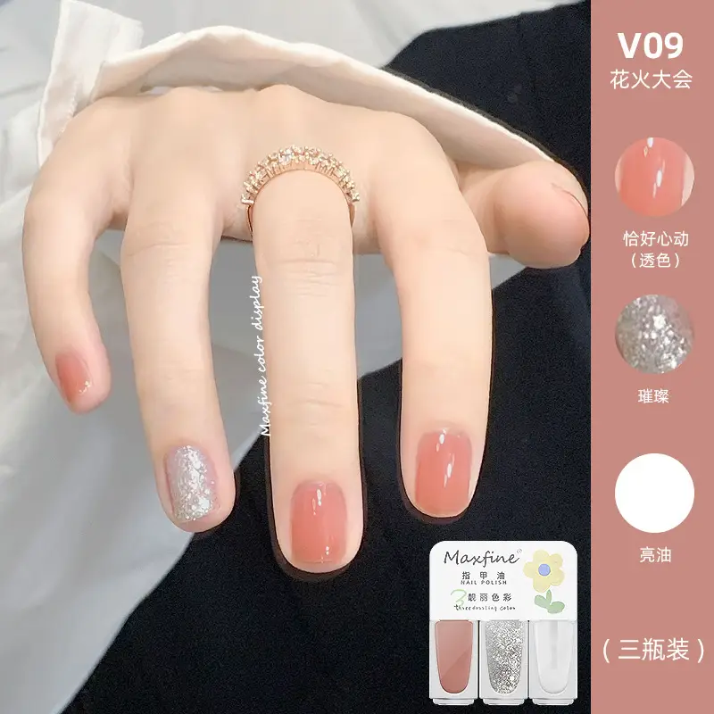 Rainbow Nail Polish Set 3 Bottles Whitening Quick Dry - Image 3