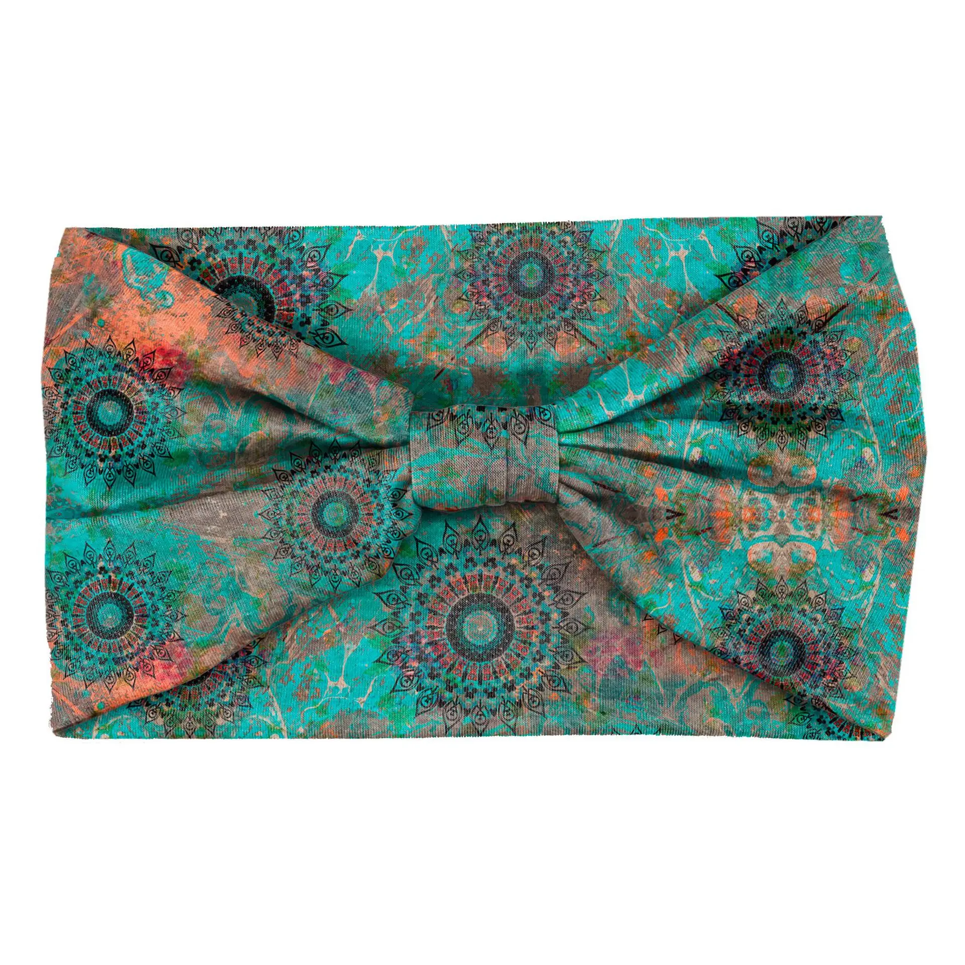 European and American New Bohemian Hair Band Mandala Flower Headband Elastic Sweat Absorbent Women's Wide-brimmed Headband - Image 96