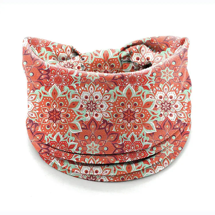 European and American New Bohemian Hair Band Mandala Flower Headband Elastic Sweat Absorbent Women's Wide-brimmed Headband - Image 10