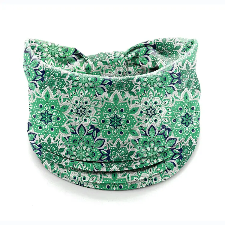 European and American New Bohemian Hair Band Mandala Flower Headband Elastic Sweat Absorbent Women's Wide-brimmed Headband - Image 11