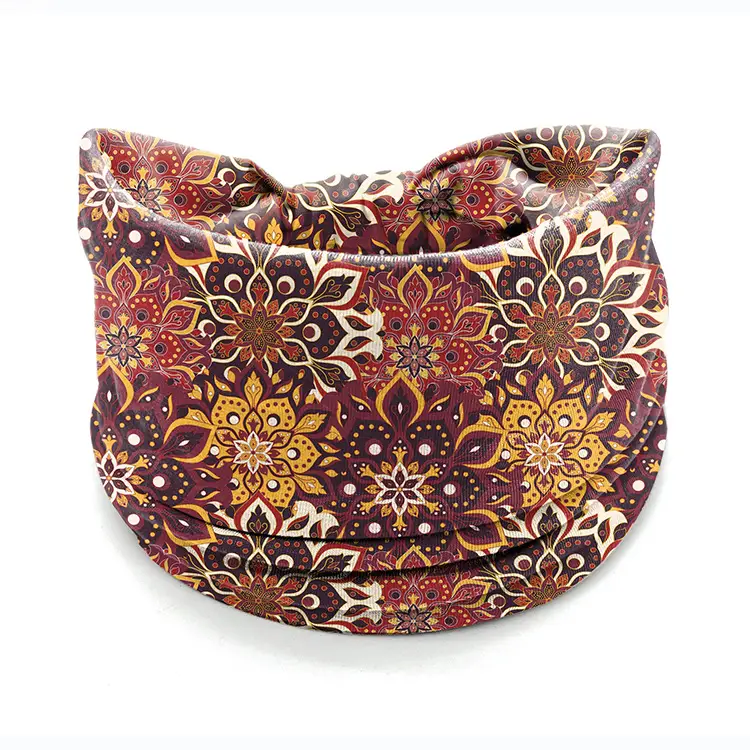 European and American New Bohemian Hair Band Mandala Flower Headband Elastic Sweat Absorbent Women's Wide-brimmed Headband - Image 12