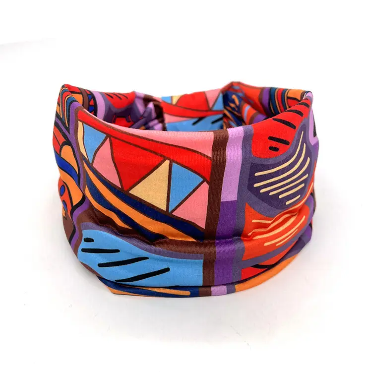 European and American New Bohemian Hair Band Mandala Flower Headband Elastic Sweat Absorbent Women's Wide-brimmed Headband - Image 17