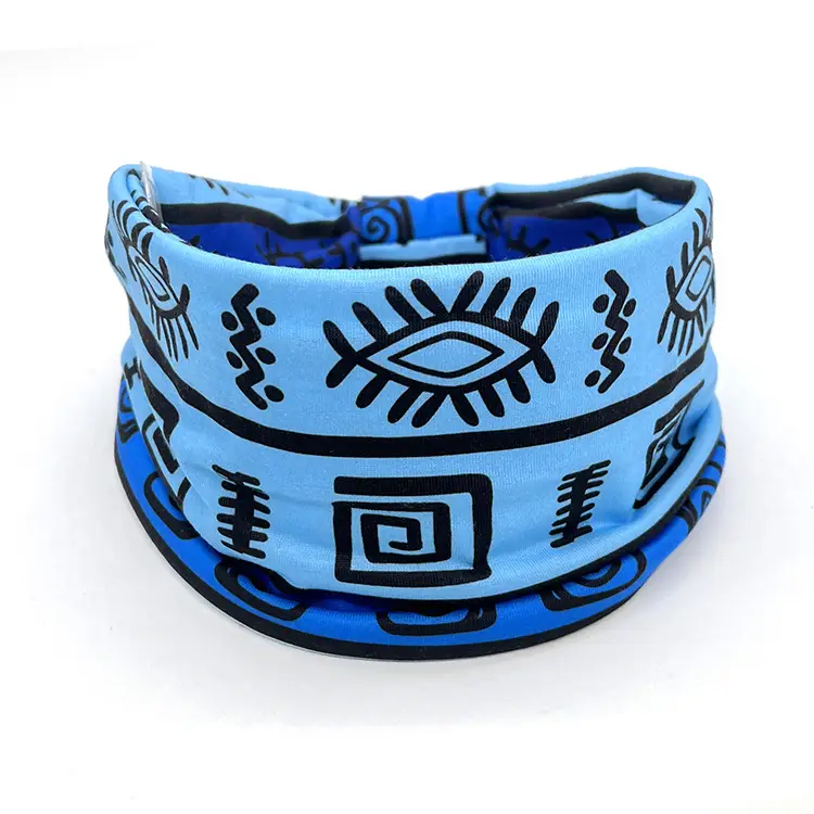 European and American New Bohemian Hair Band Mandala Flower Headband Elastic Sweat Absorbent Women's Wide-brimmed Headband - Image 19