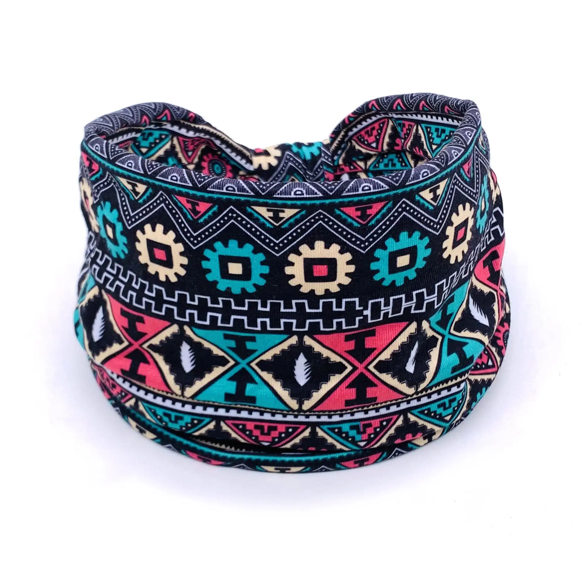 European and American New Bohemian Hair Band Mandala Flower Headband Elastic Sweat Absorbent Women's Wide-brimmed Headband - Image 22