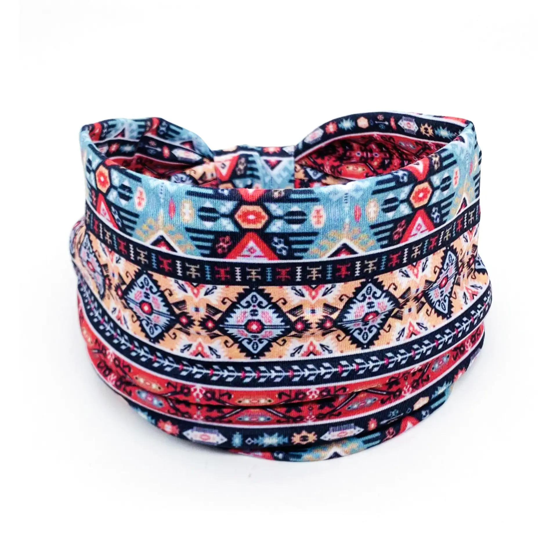 European and American New Bohemian Hair Band Mandala Flower Headband Elastic Sweat Absorbent Women's Wide-brimmed Headband - Image 36