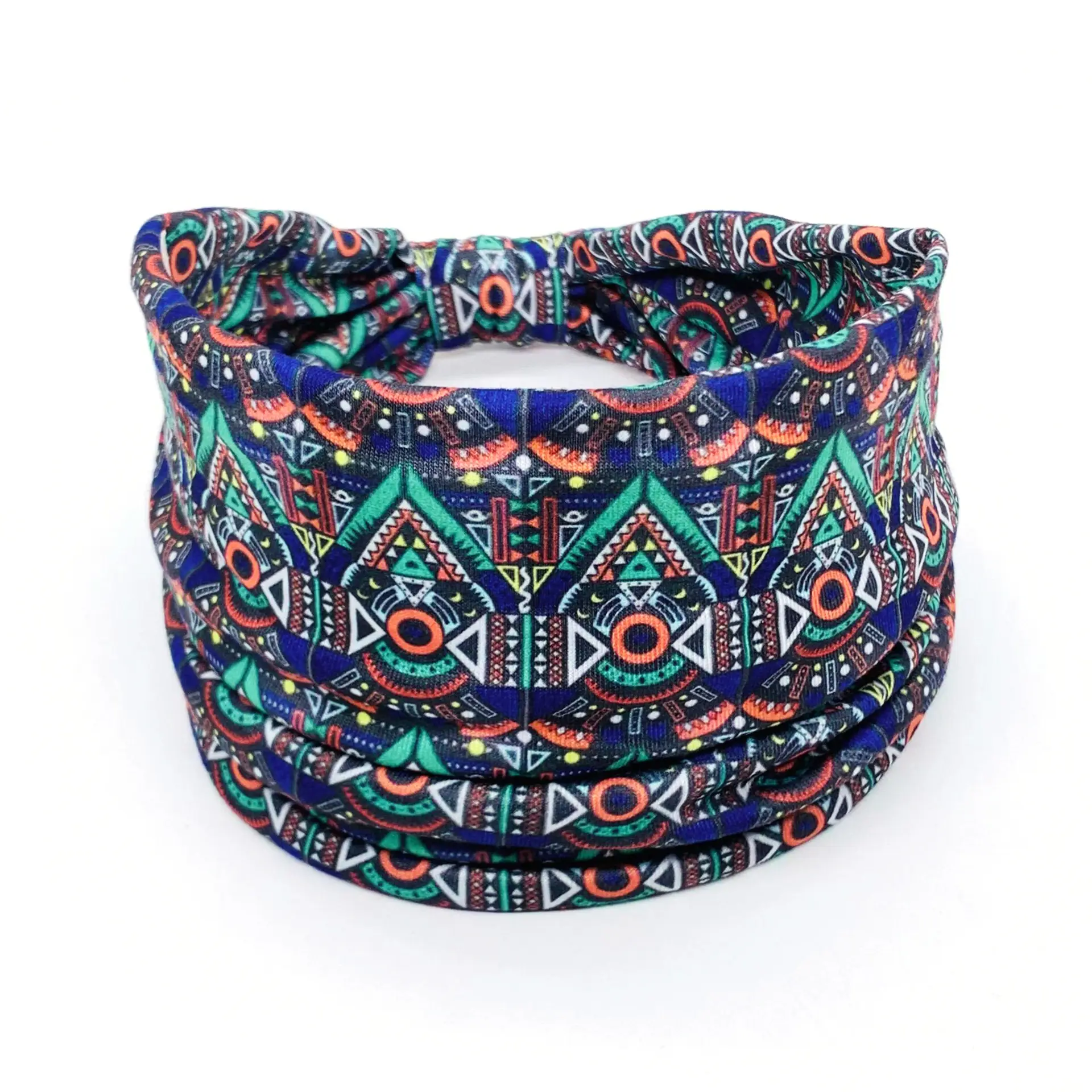 European and American New Bohemian Hair Band Mandala Flower Headband Elastic Sweat Absorbent Women's Wide-brimmed Headband - Image 38