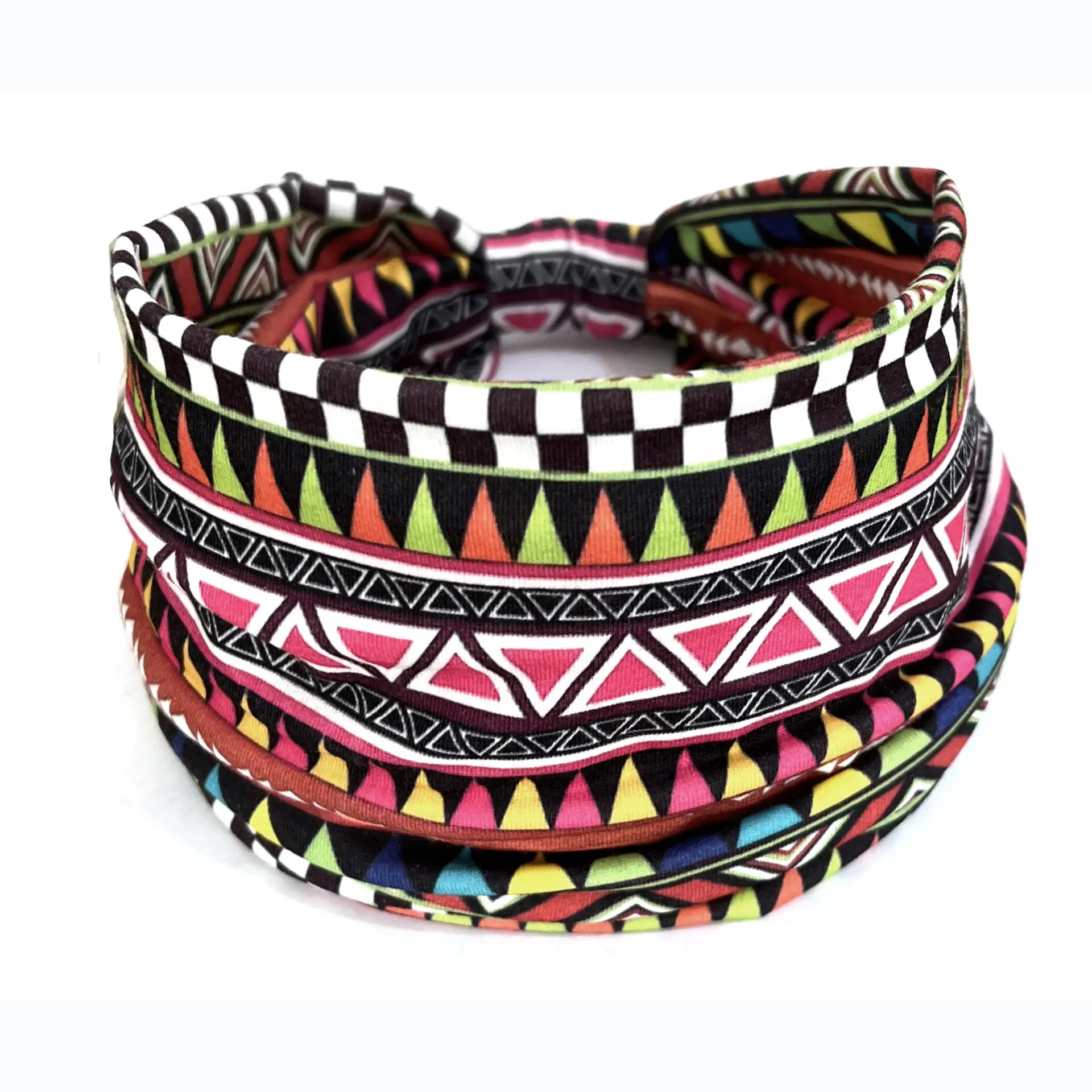 European and American New Bohemian Hair Band Mandala Flower Headband Elastic Sweat Absorbent Women's Wide-brimmed Headband - Image 42