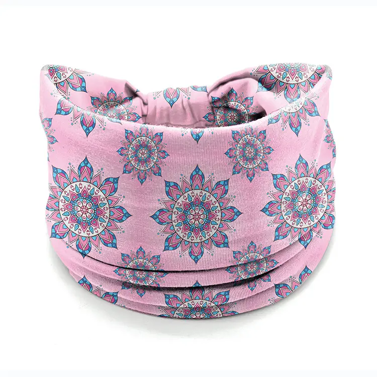European and American New Bohemian Hair Band Mandala Flower Headband Elastic Sweat Absorbent Women's Wide-brimmed Headband - Image 6