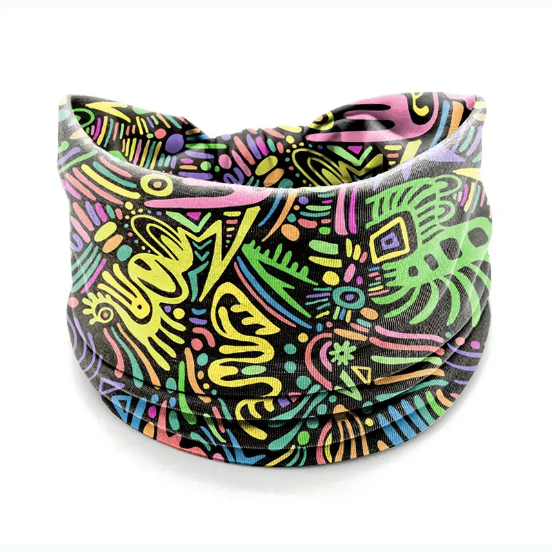 European and American New Bohemian Hair Band Mandala Flower Headband Elastic Sweat Absorbent Women's Wide-brimmed Headband - Image 64