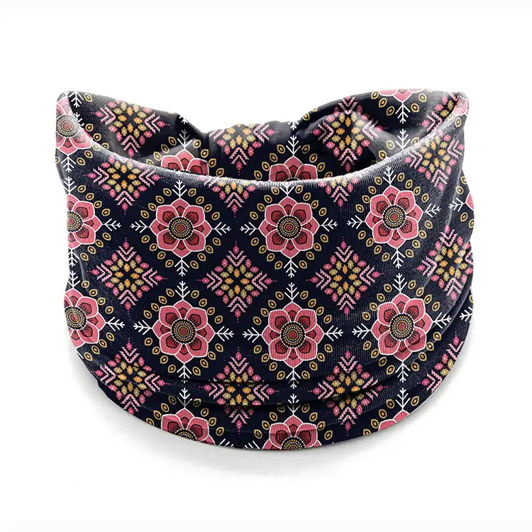 European and American New Bohemian Hair Band Mandala Flower Headband Elastic Sweat Absorbent Women's Wide-brimmed Headband - Image 7