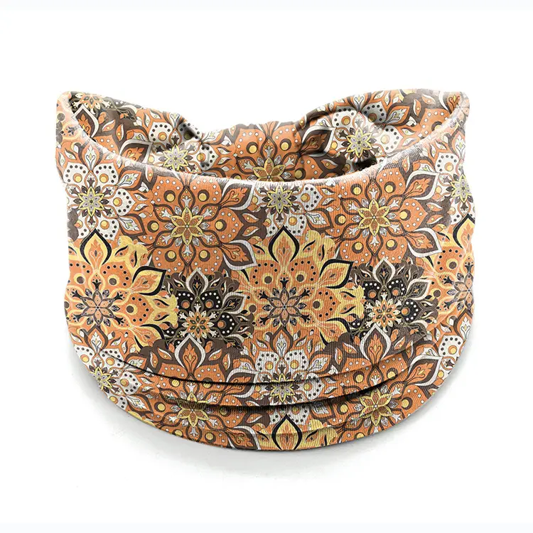 European and American New Bohemian Hair Band Mandala Flower Headband Elastic Sweat Absorbent Women's Wide-brimmed Headband - Image 9