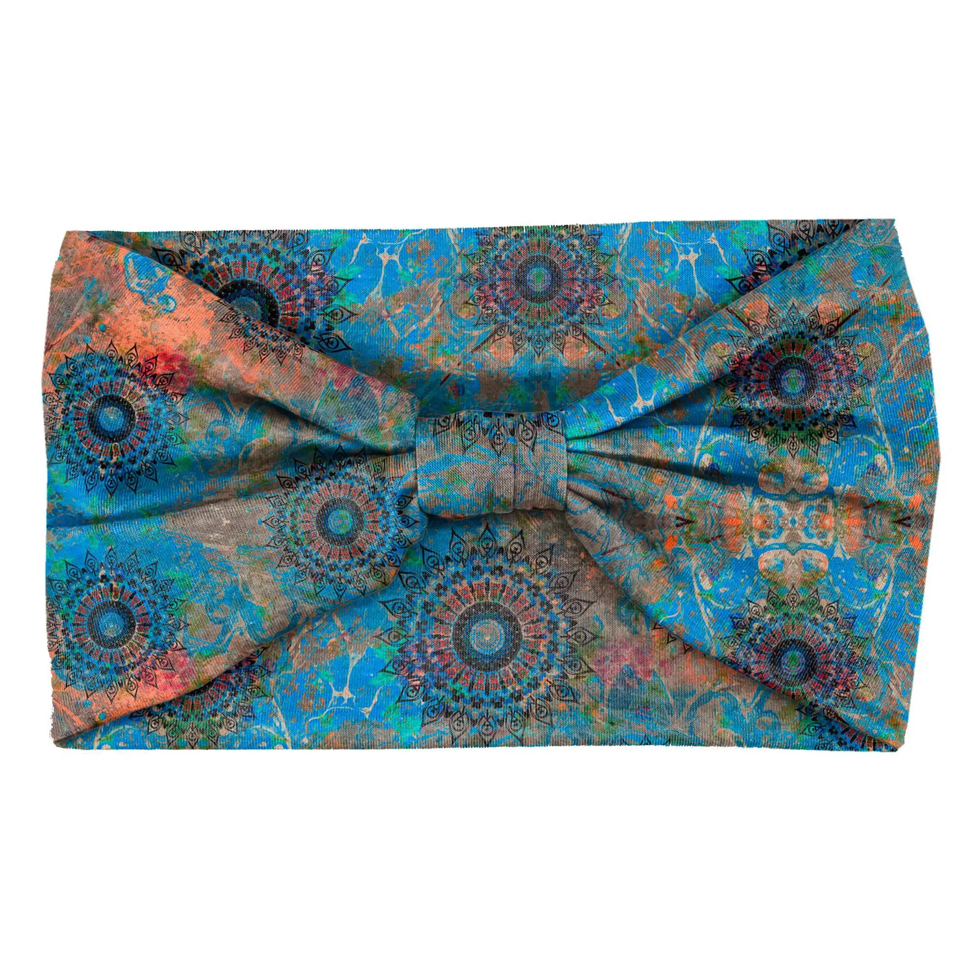 European and American New Bohemian Hair Band Mandala Flower Headband Elastic Sweat Absorbent Women's Wide-brimmed Headband - Image 93
