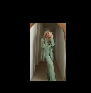 White Loose Pleated Suit for Women Spring Summer 2024 - Image 13