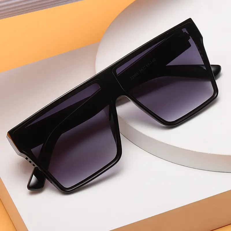 Square Frame UV400 Sunglasses Black Women Men - Image 8