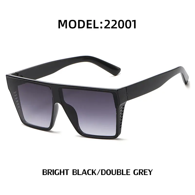 Square Frame UV400 Sunglasses Black Women Men - Image 4