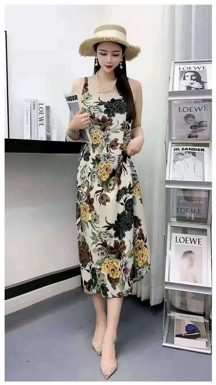 2025 Satin Slip Dress Red Slimming Summer Wear — feature 13