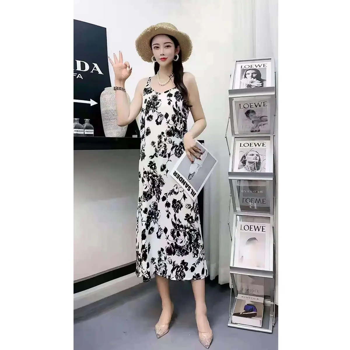 2025 Satin Slip Dress Red Slimming Summer Wear - Image 7
