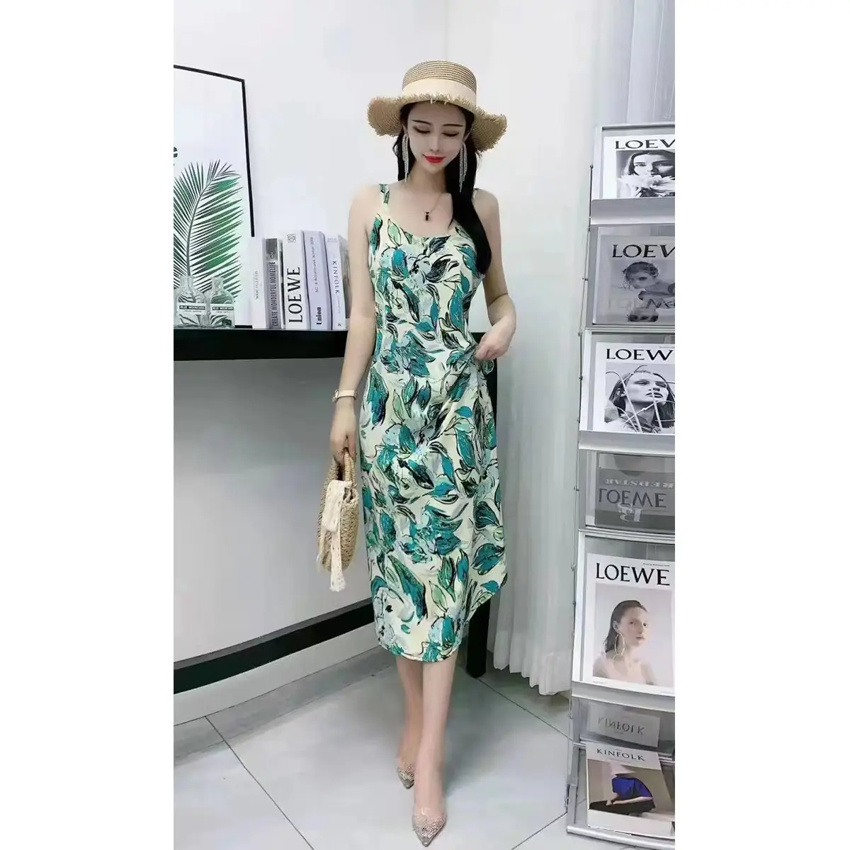 2025 Satin Slip Dress Red Slimming Summer Wear - Image 8
