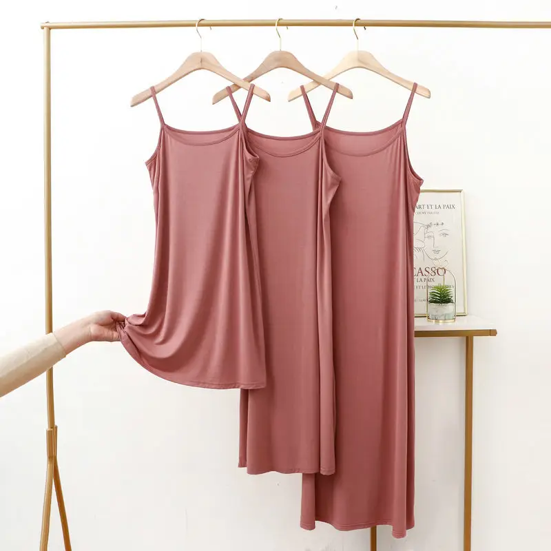 Plus Size Sleeveless Modal Nightgown Purple - Image 21