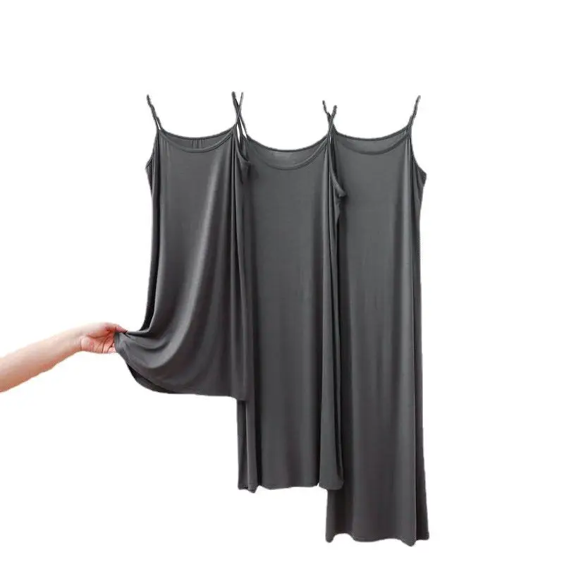 Plus Size Sleeveless Modal Nightgown Purple - Image 23