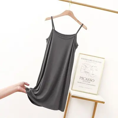 Plus Size Sleeveless Modal Nightgown Purple - Image 3
