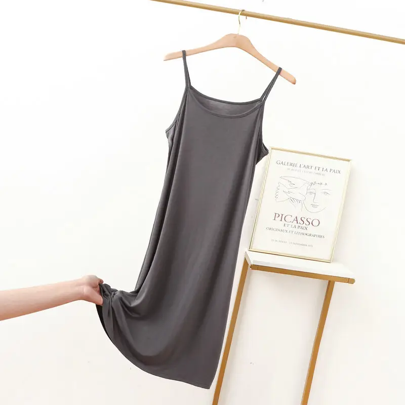 Plus Size Sleeveless Modal Nightgown Purple - Image 12