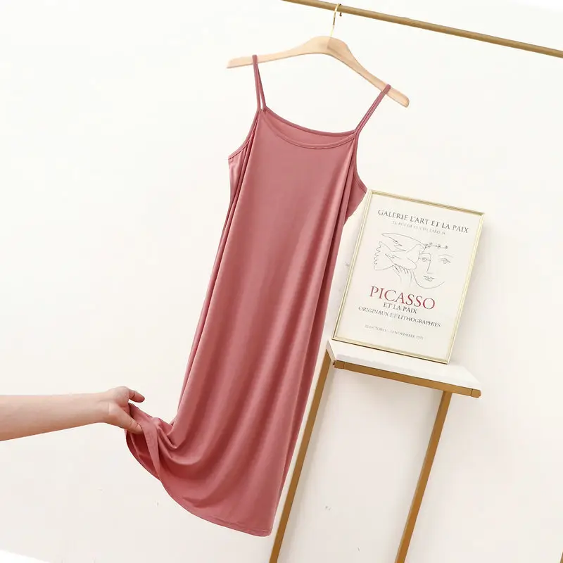 Plus Size Sleeveless Modal Nightgown Purple - Image 13