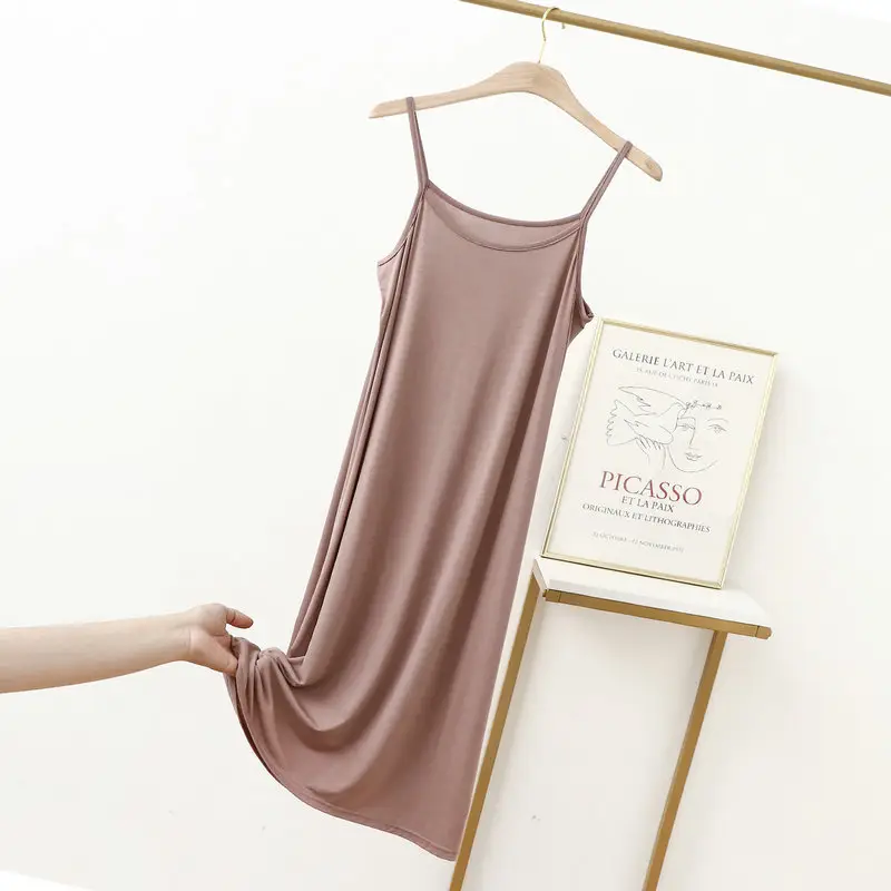Plus Size Sleeveless Modal Nightgown Purple - Image 16