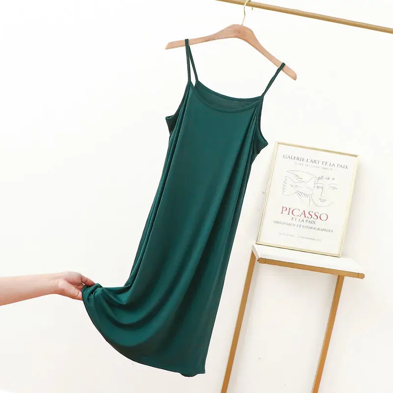 Plus Size Sleeveless Modal Nightgown Purple - Image 17