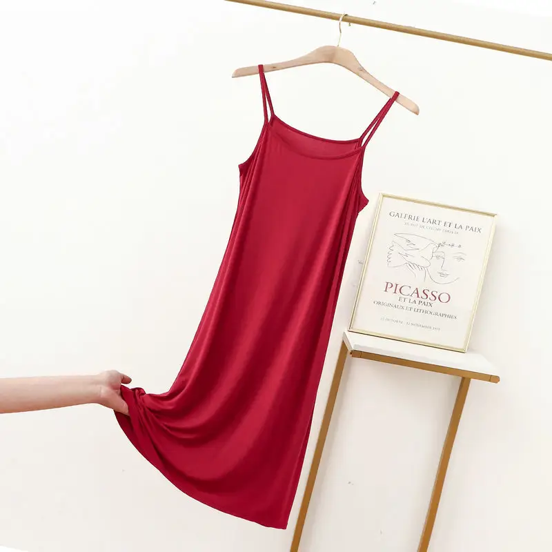 Plus Size Sleeveless Modal Nightgown Purple - Image 18