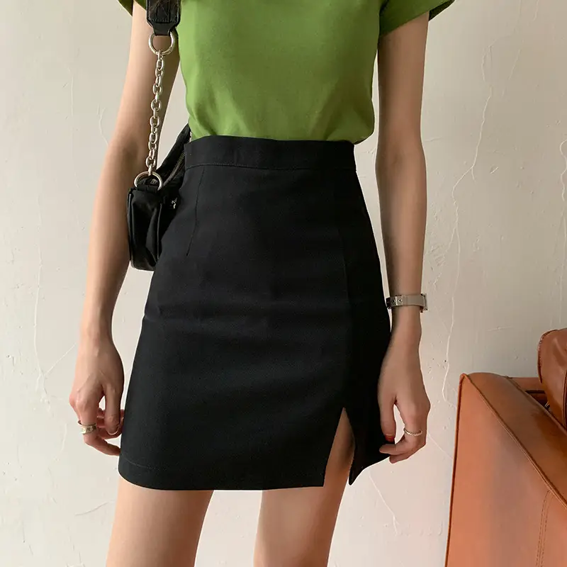 Black Split Skirt High Waist Women Spring Summer 2025 β feature 10