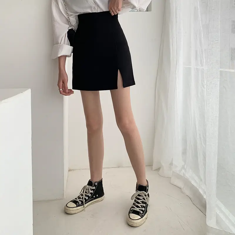 Black Split Skirt High Waist Women Spring Summer 2025 β feature 12