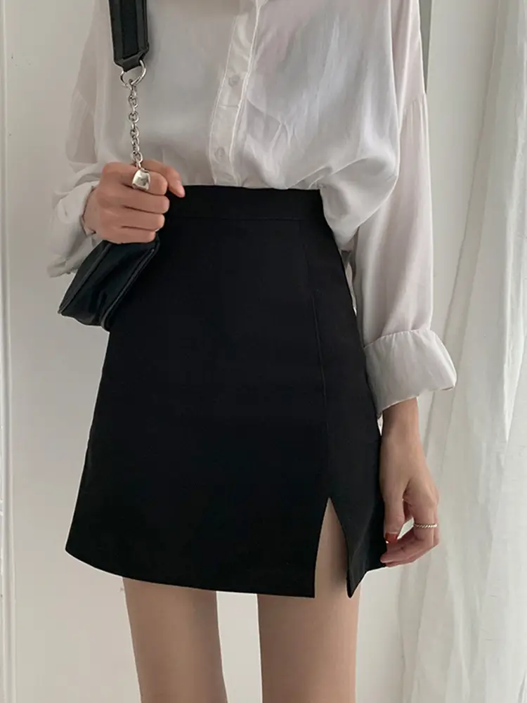 Black Split Skirt High Waist Women Spring Summer 2025 β feature 2