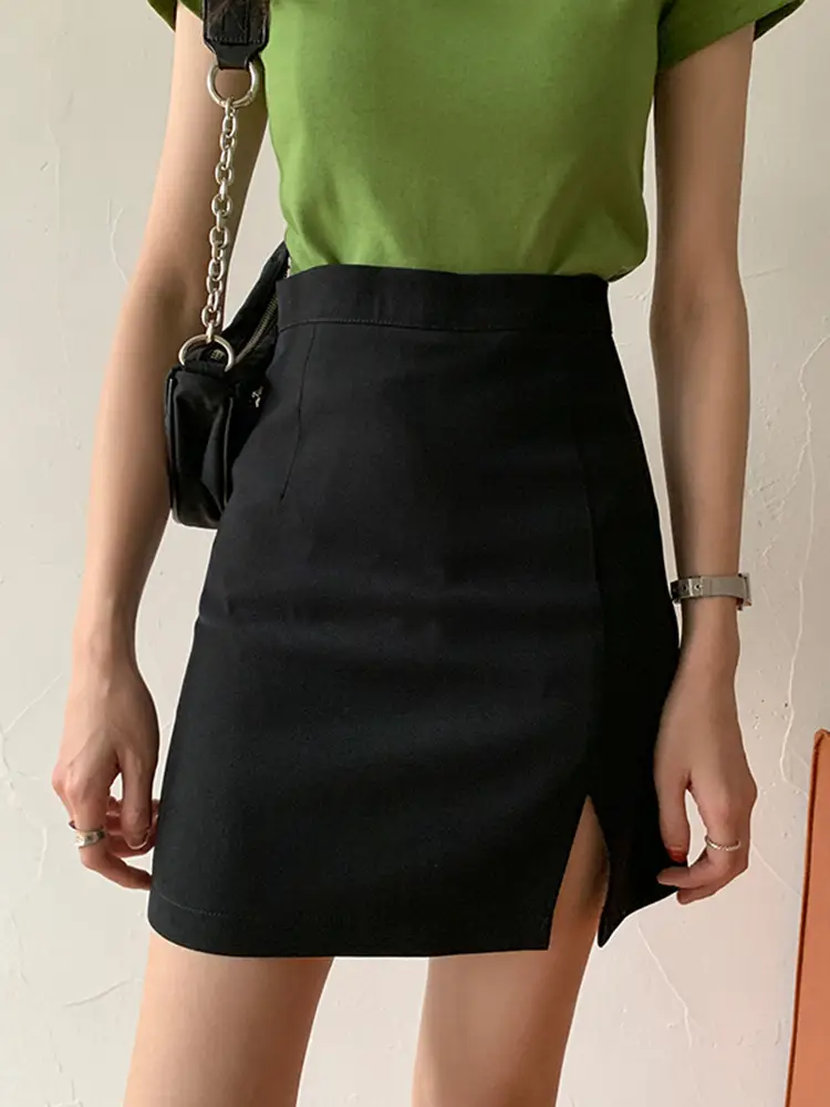 Black Split Skirt High Waist Women Spring Summer 2025 β feature 3