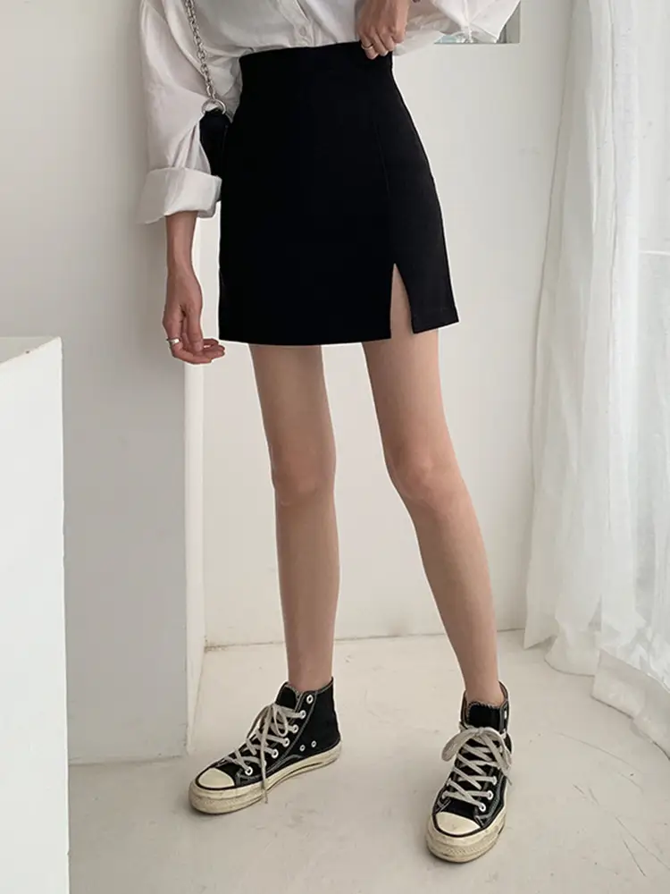 Black Split Skirt High Waist Women Spring Summer 2025 β feature 4