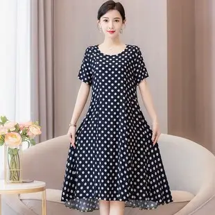 Middle-aged Eldering Bat Sleeve T-Shirt Silk Summer — feature 3