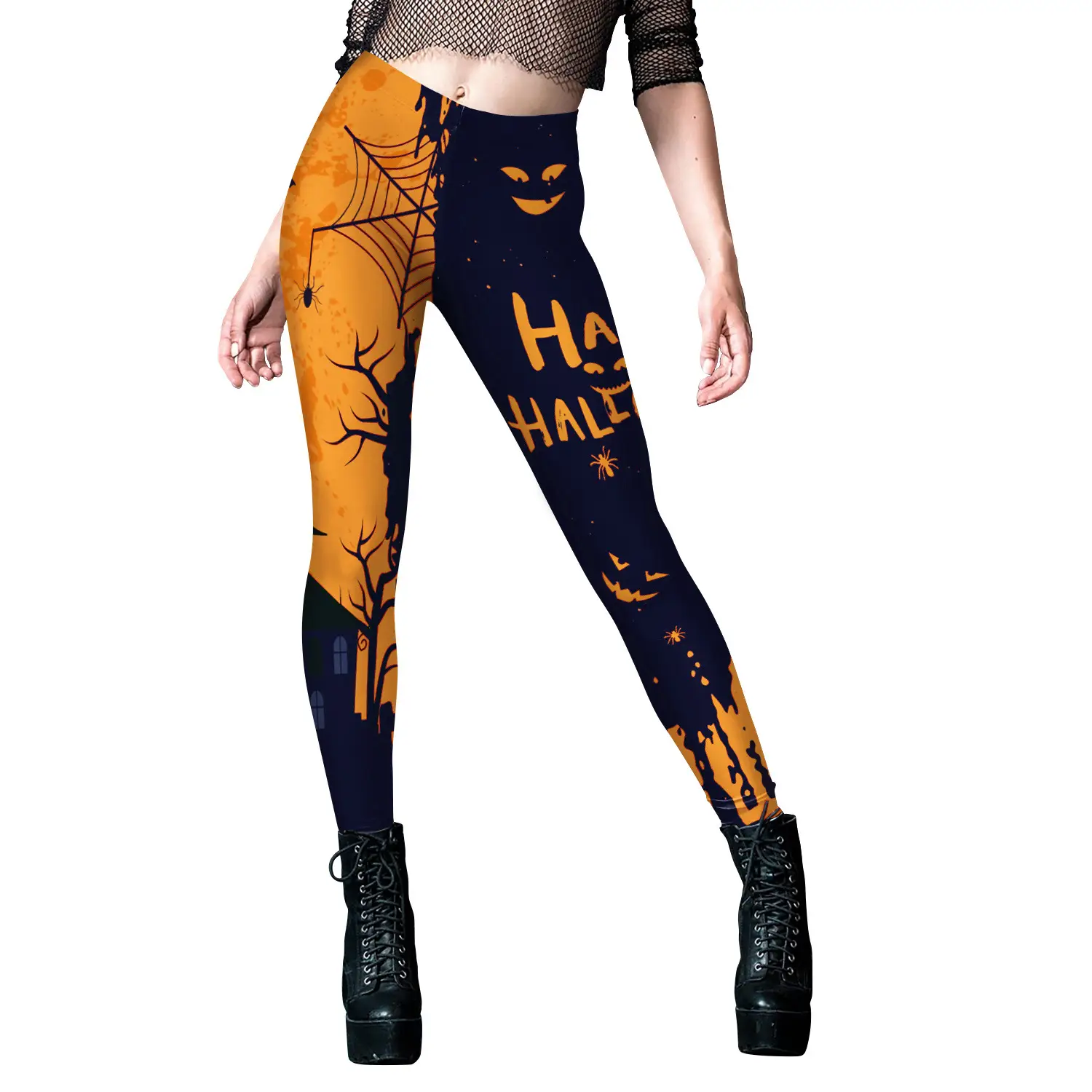 Halloween Printed Tight Fitting Leggings for Women