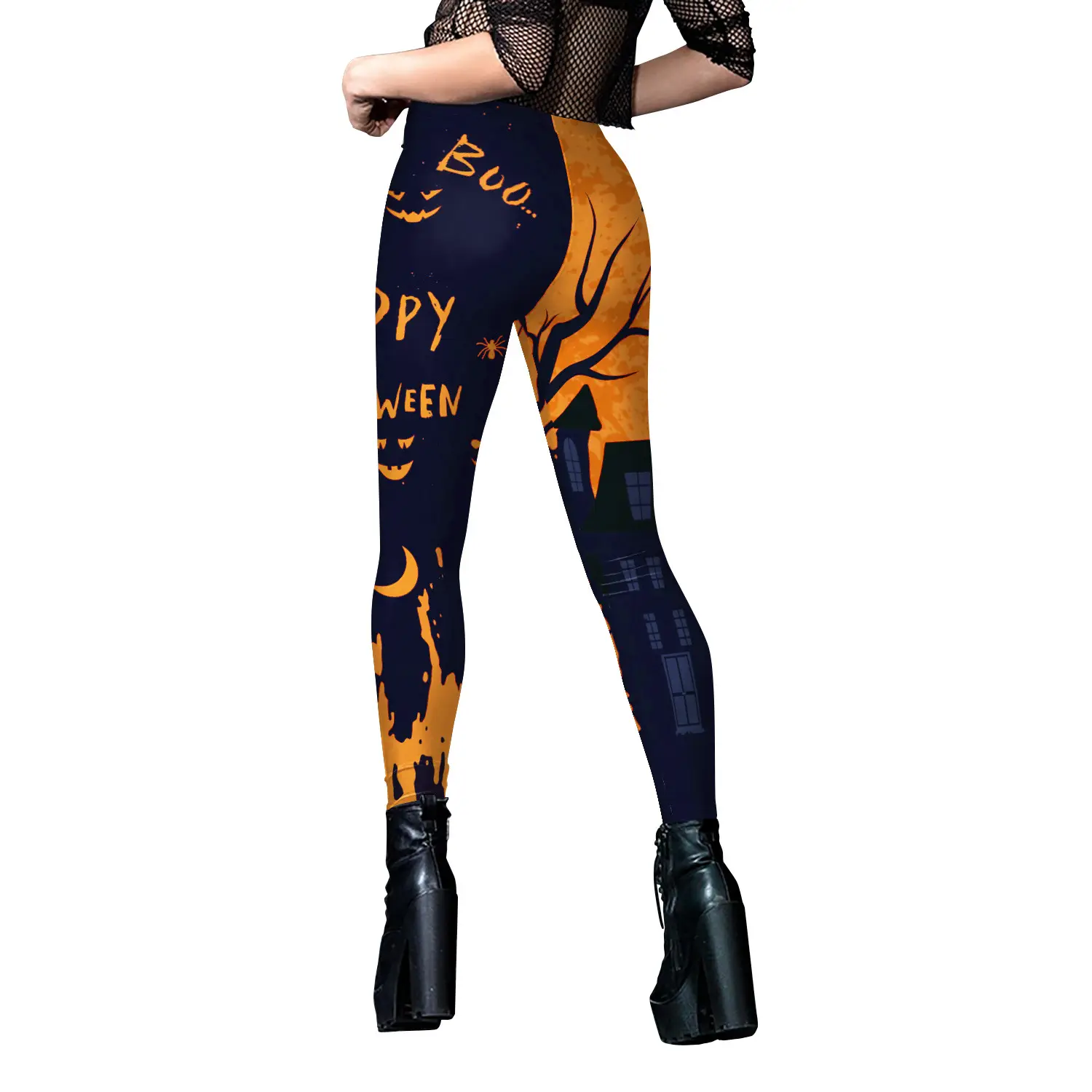 Halloween Printed Tight Fitting Leggings for Women