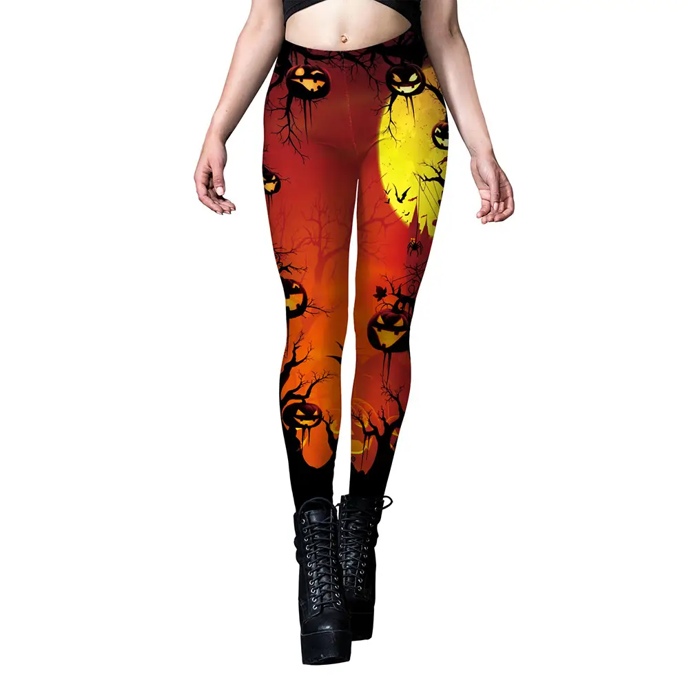 Halloween Printed Tight Fitting Leggings for Women