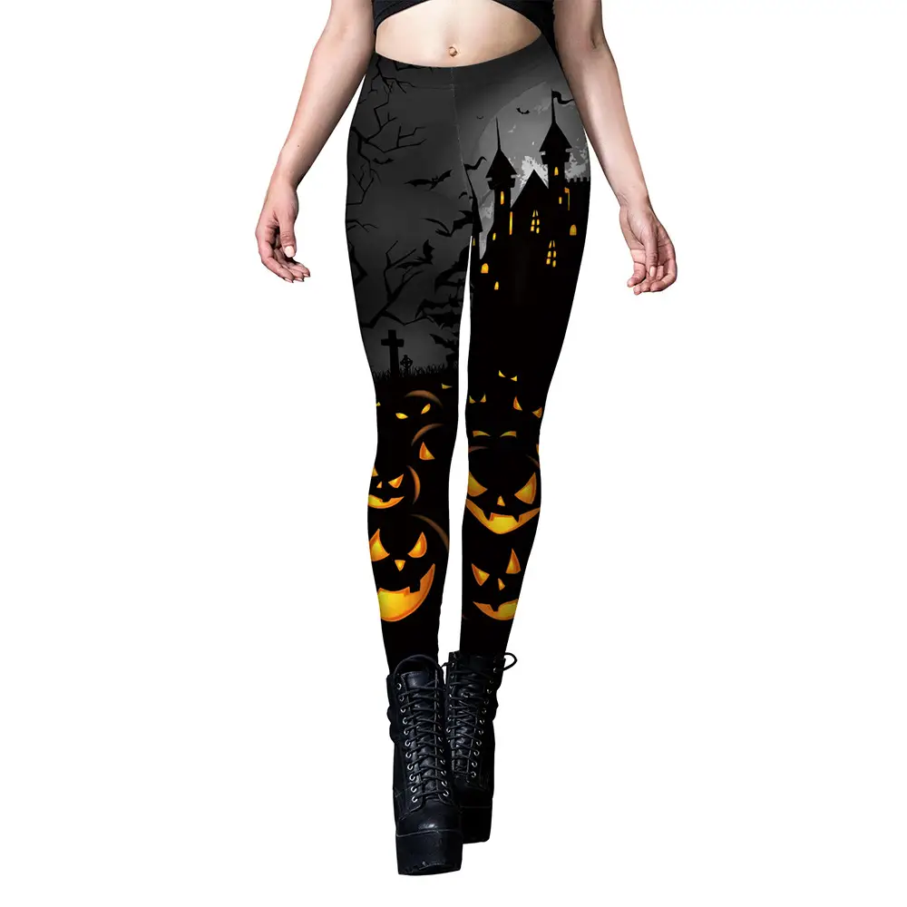 Halloween Printed Tight Fitting Leggings for Women