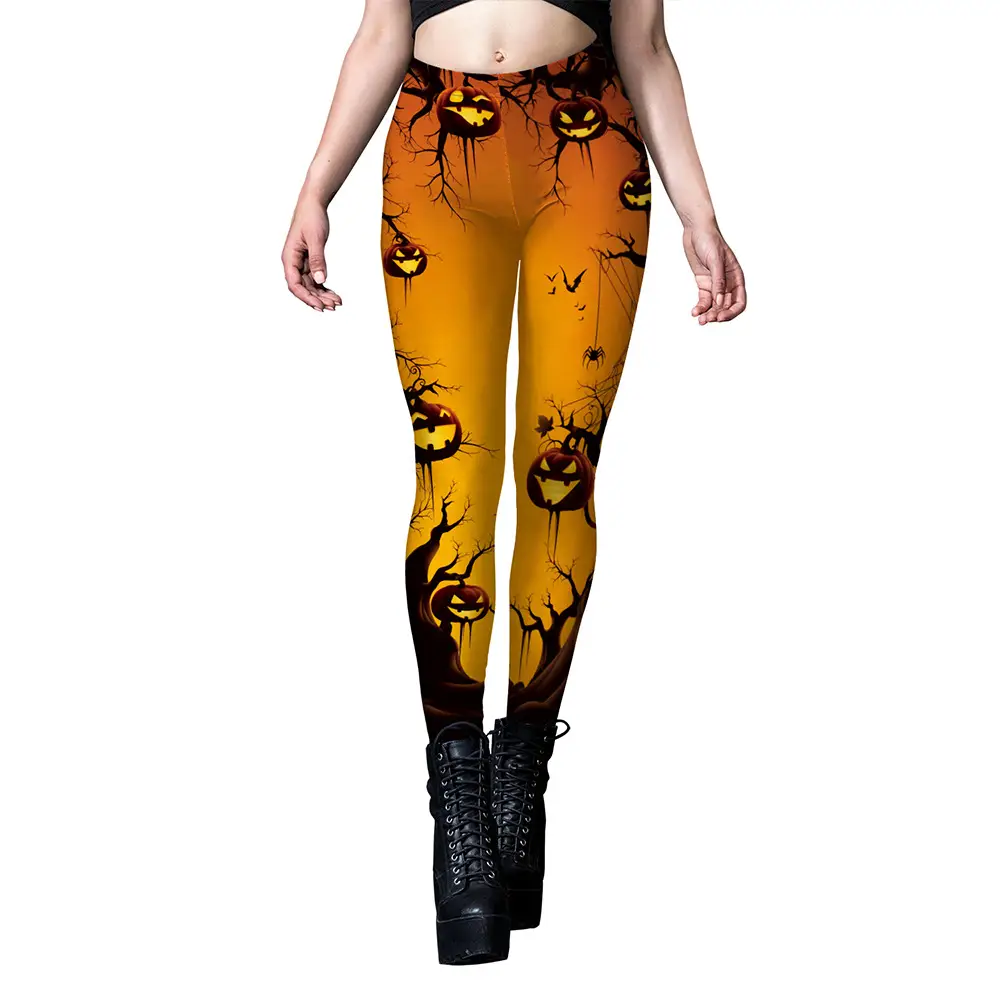 Halloween Printed Tight Fitting Leggings for Women