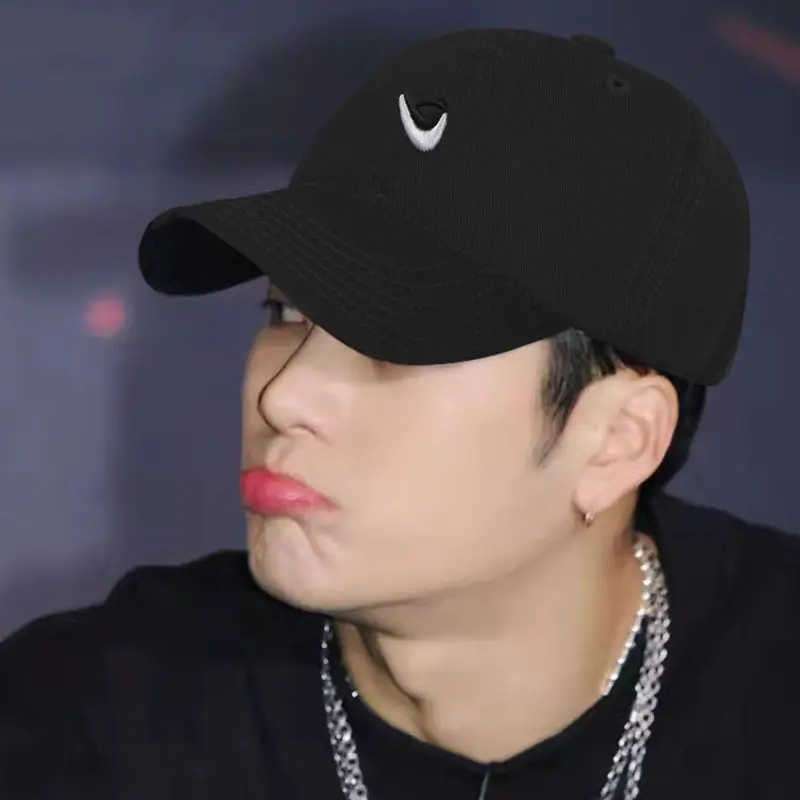 Men Baseball Cap Black Grey Korean Style