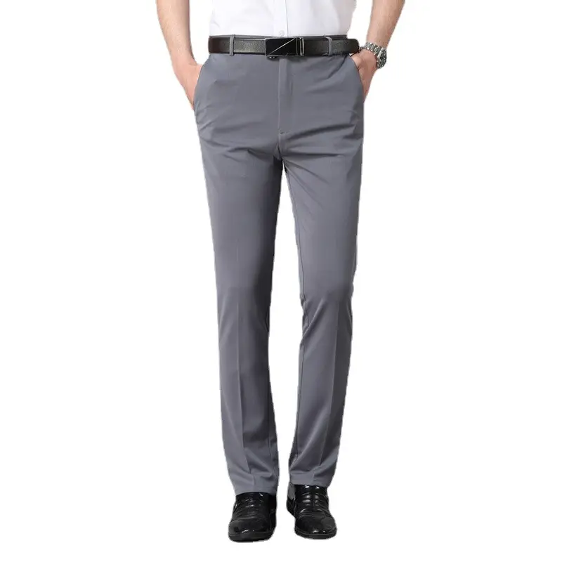 Men's Black Fleece Lined Business Pants Middle-aged Elderly - Image 10