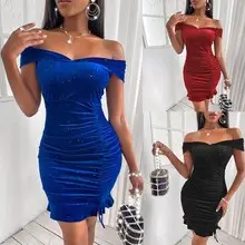 Women's 2025 Mid-Waist Pullover Dress Red — feature 5
